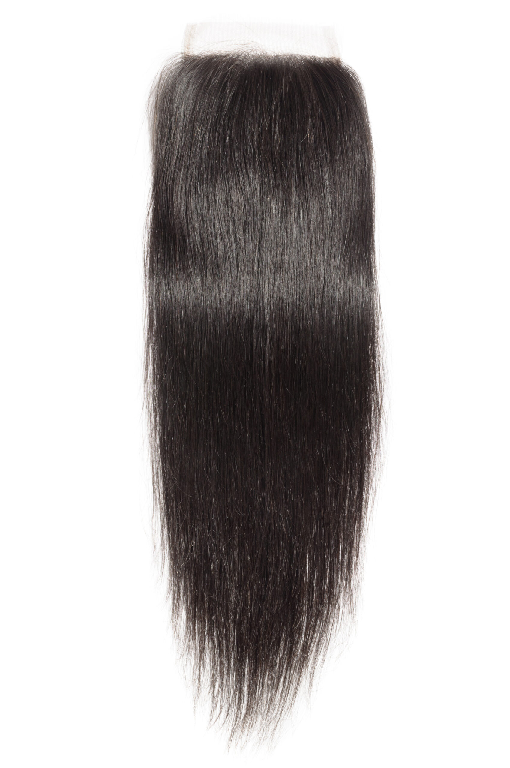 straight black human hair weave extension lace closure