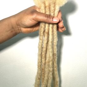 Human Hair Loc Extensions - Pale Blonde #613